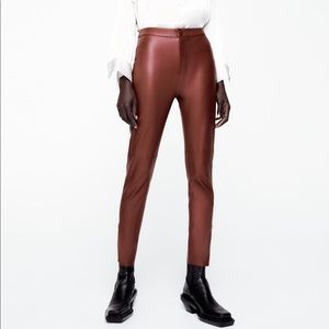 Faux leather Zara leggings